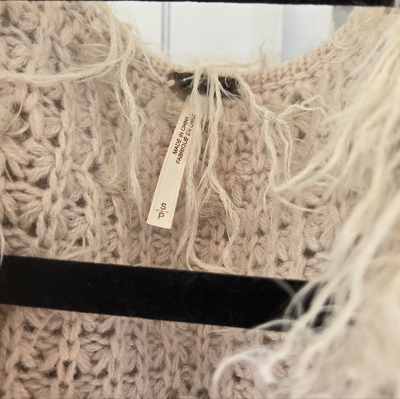 Free People Faithful Shaggy Cardigan Shacket Jacket In Sand Size S - Picture 6 of 9